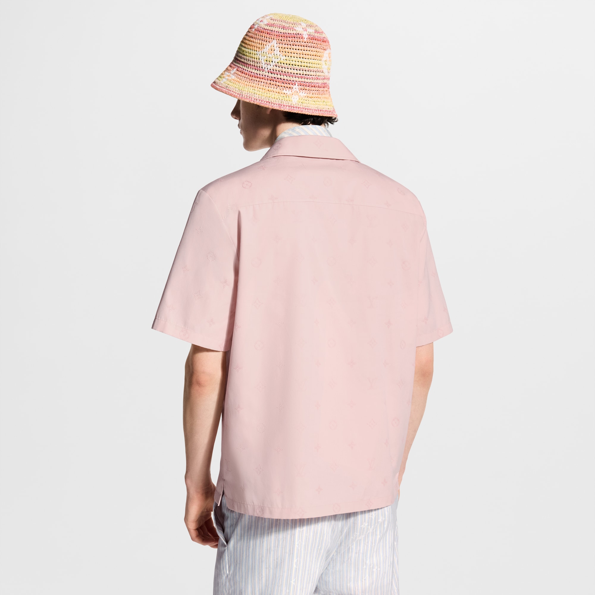 Embroidered Open Collar Short-Sleeved Shirt - Ready-to-Wear